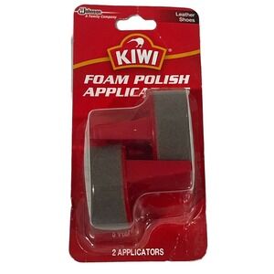 KIWI Foam Shoe Polish Applicators LEATHER Shoes Pack Of 2 NEW Sealed